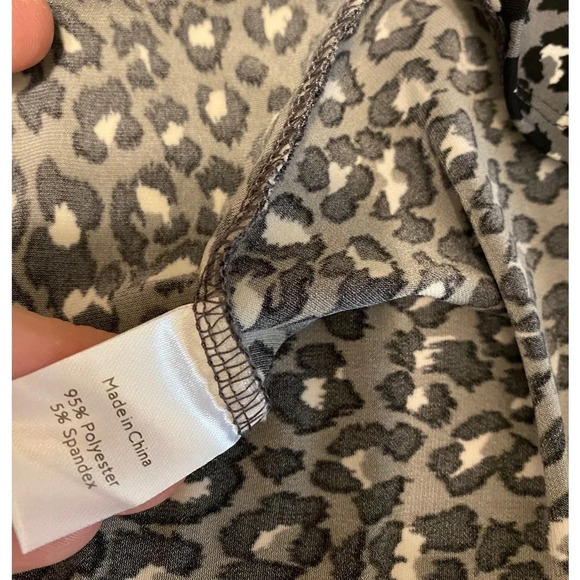 Leota Libby Leopard Print Faux Wrap Ruffle Hem Dress - Picture 10 of 10